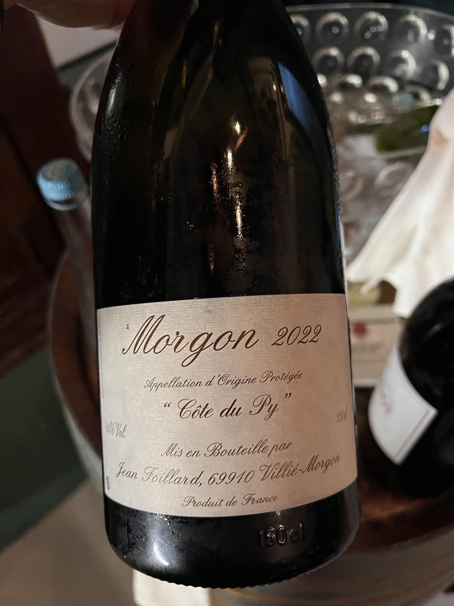 4.1. Jean Foillard’s Morgon Cote du Py 2022.