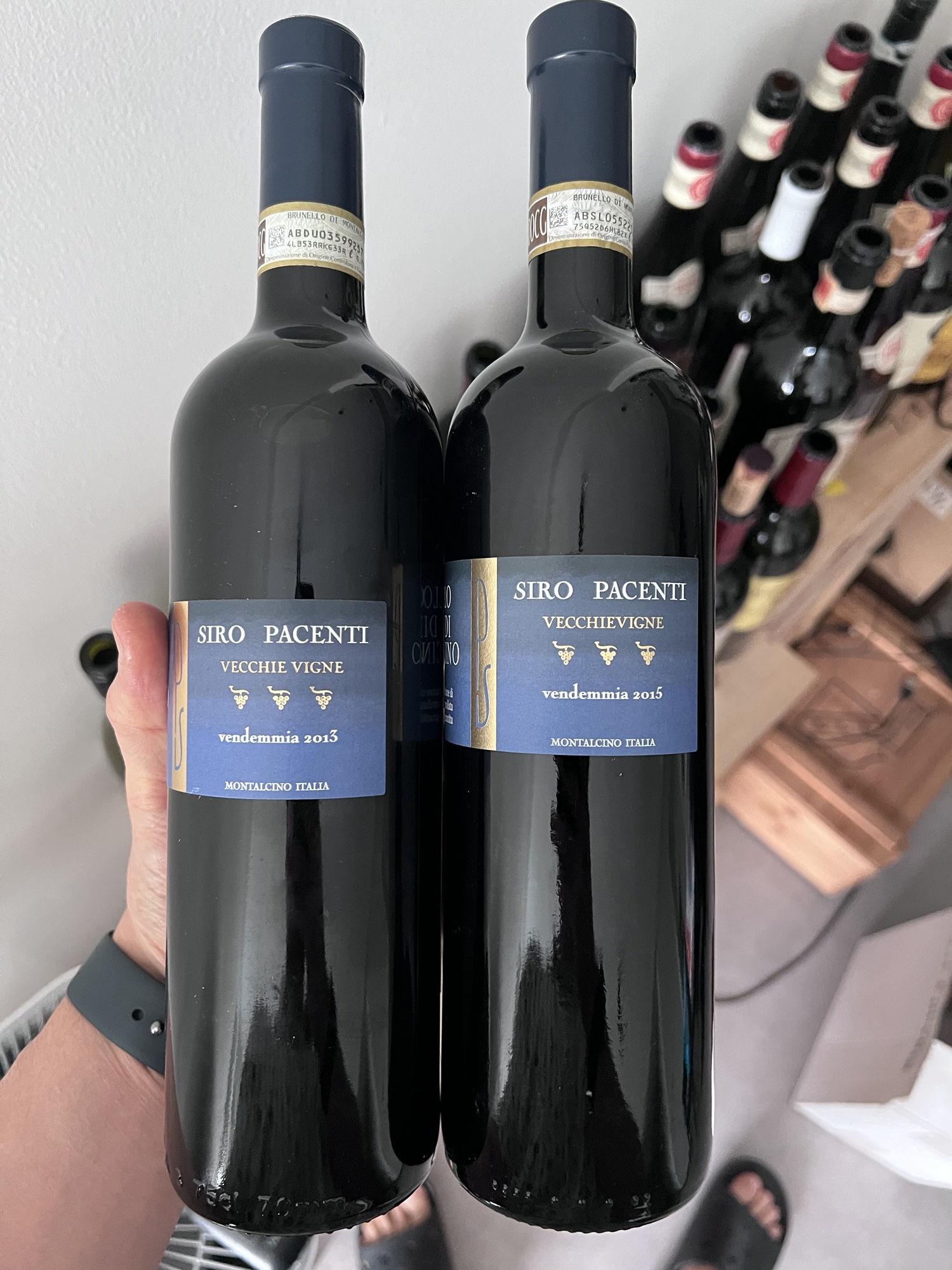 Siro Pacenti Brunello Vecchie Vigne 2013 and 2015.
