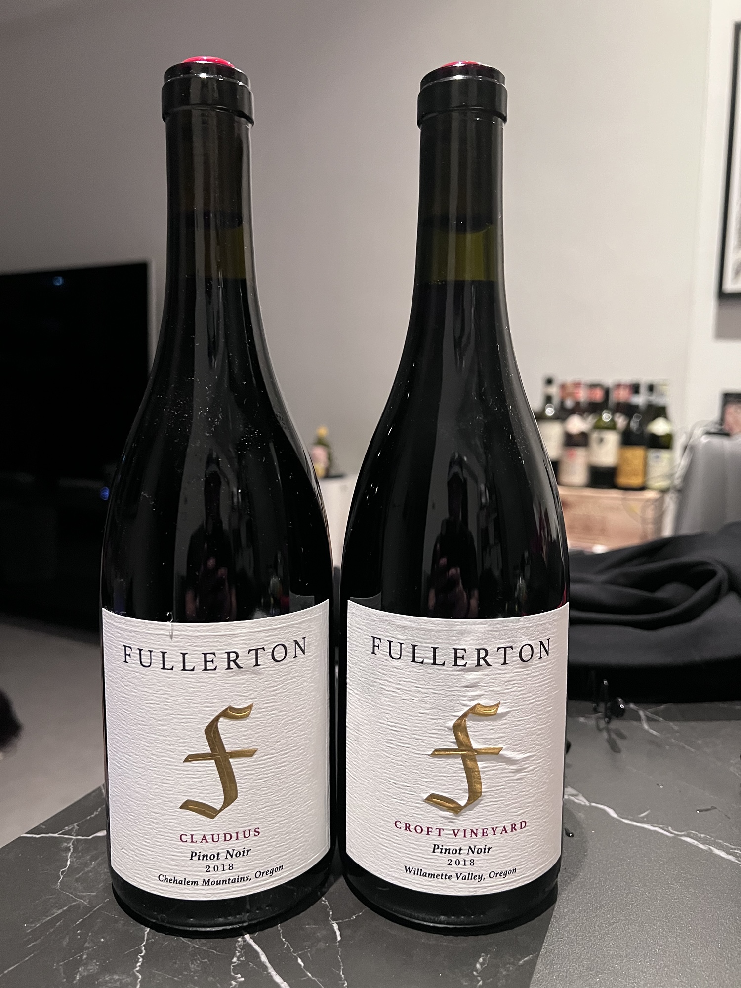 Fullerton’s 2018 vintage of their Croft Vineyard and Claudius