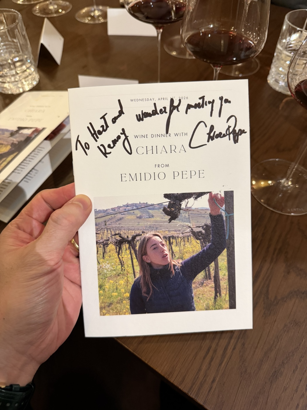 Emidio Pepe tasting dinner with the charming Chiara De Lulis Pepe @emidiopepe