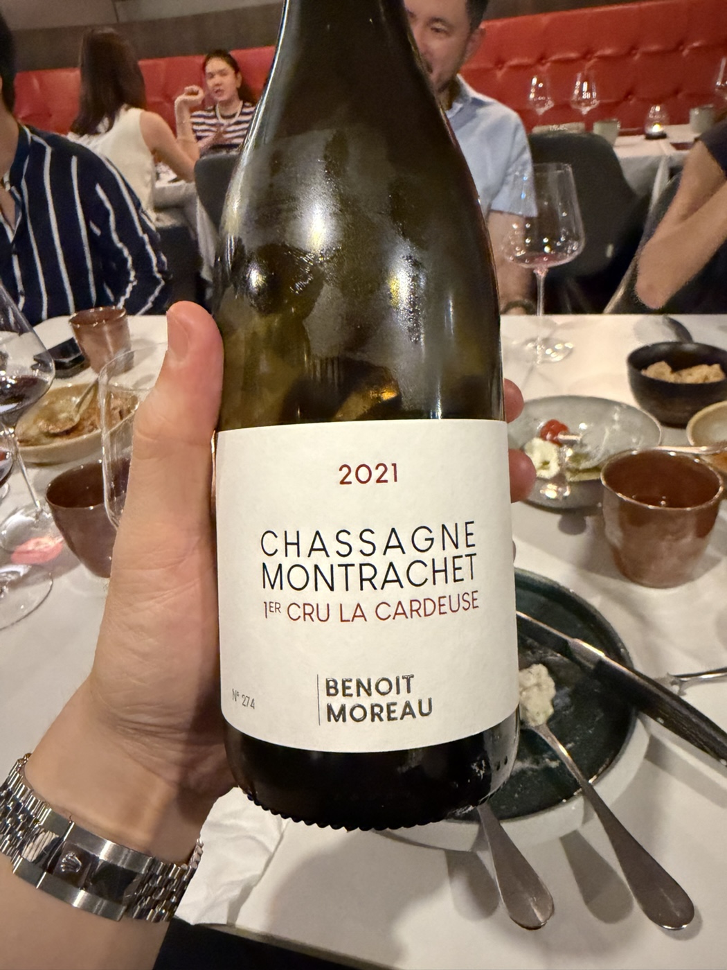 4.3 Benoit Moreau’s Chassagne-Montrachet rouge 1er cru ‘La Cardeuse’ 2021.