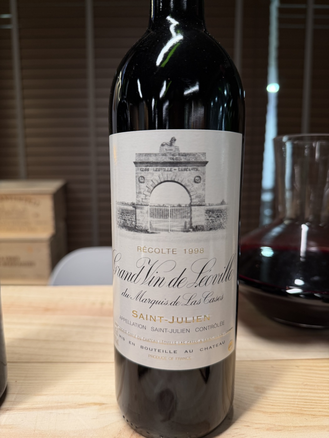 3.8(V-). Chateau Leoville las Cases 1998.